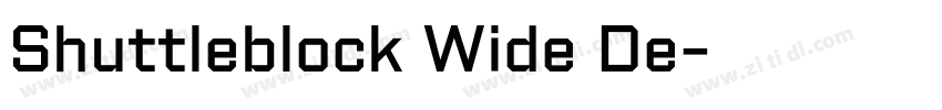 Shuttleblock Wide De字体转换